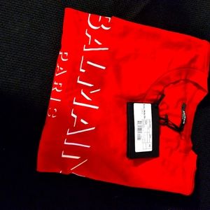 Balmain Red T shirt
